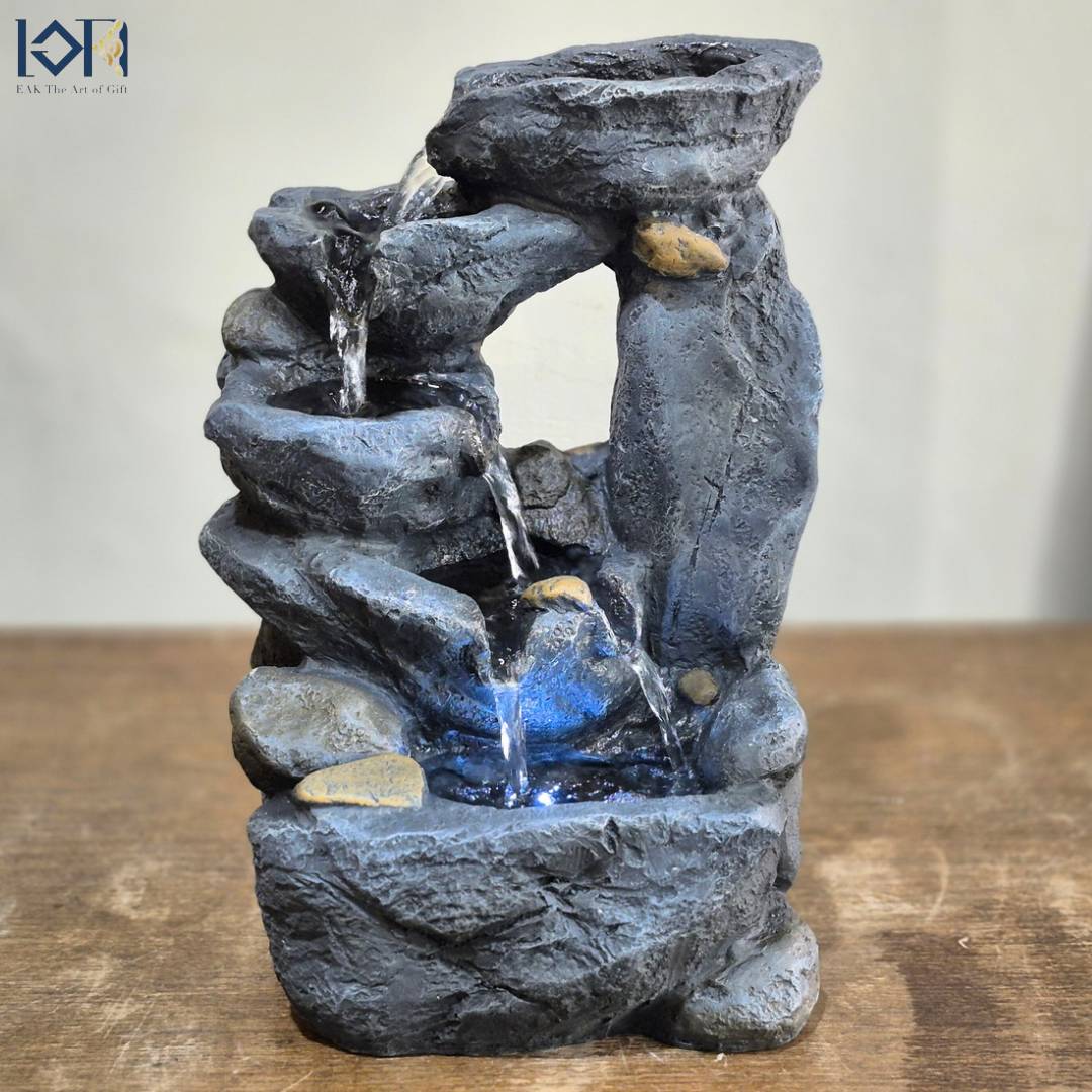 น้ำพุน้ำล้นตั้งโต๊ะ รุ่นรหัส21022 น้ำผุดแต่งบ้านตั้งโต๊ะเสริมฮวงจุ้ย อ่างน้ำพุจำลอง น้ำพุมงคล ของขวัญ