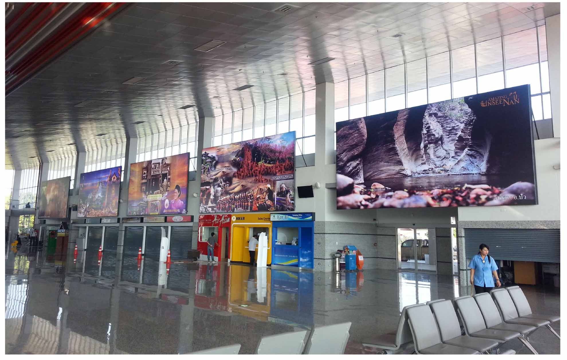 ป้ายตู้ไฟอลูมิเนียมLED งานสนามบิน