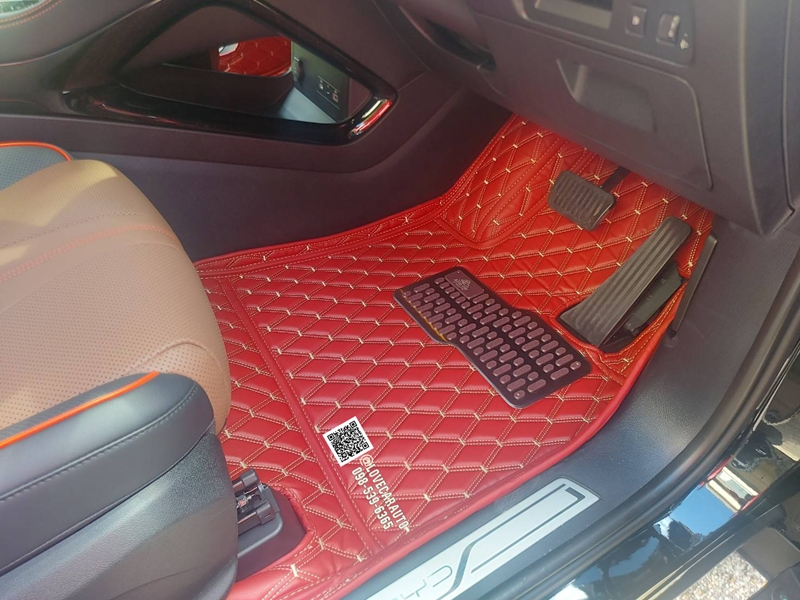 พรมปูพื้นรถยนต์ 6D BYD Sealion 6 สีแดงไวน์VVIP