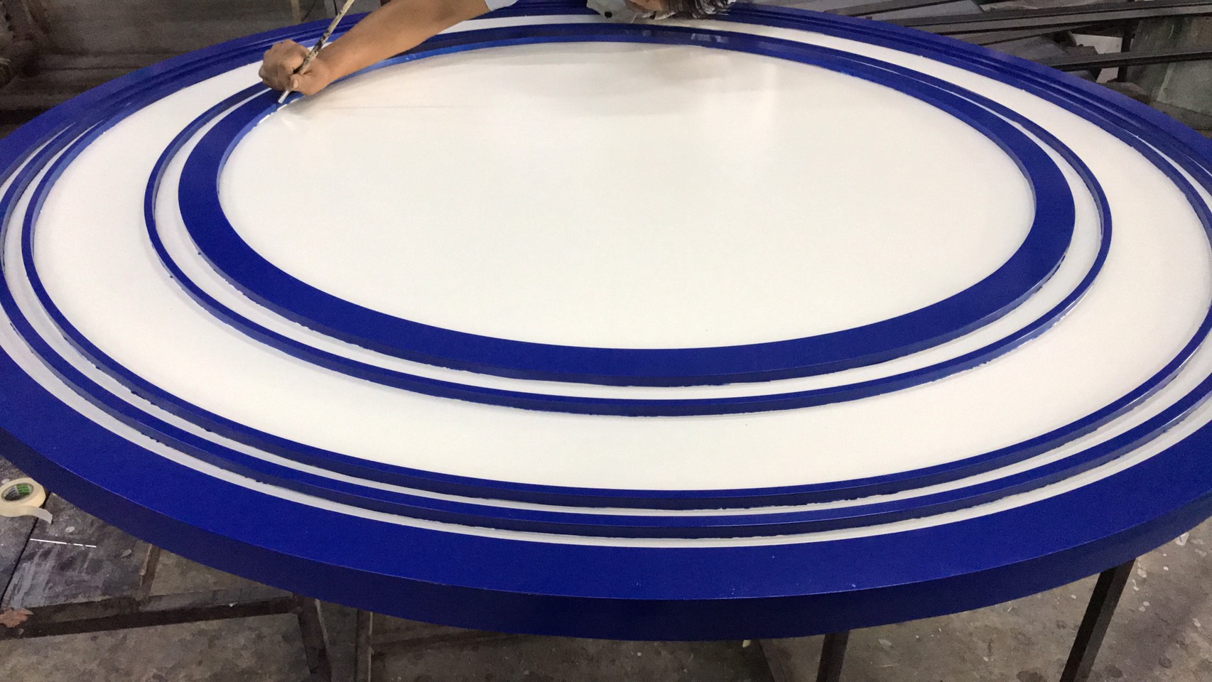 ป้ายโลโก้พลาสวูกพ่นสีแบบงานละเอียดดีเทลเยอะ งานB AUTOHAUS THE 360 OF AUTO SERVICES