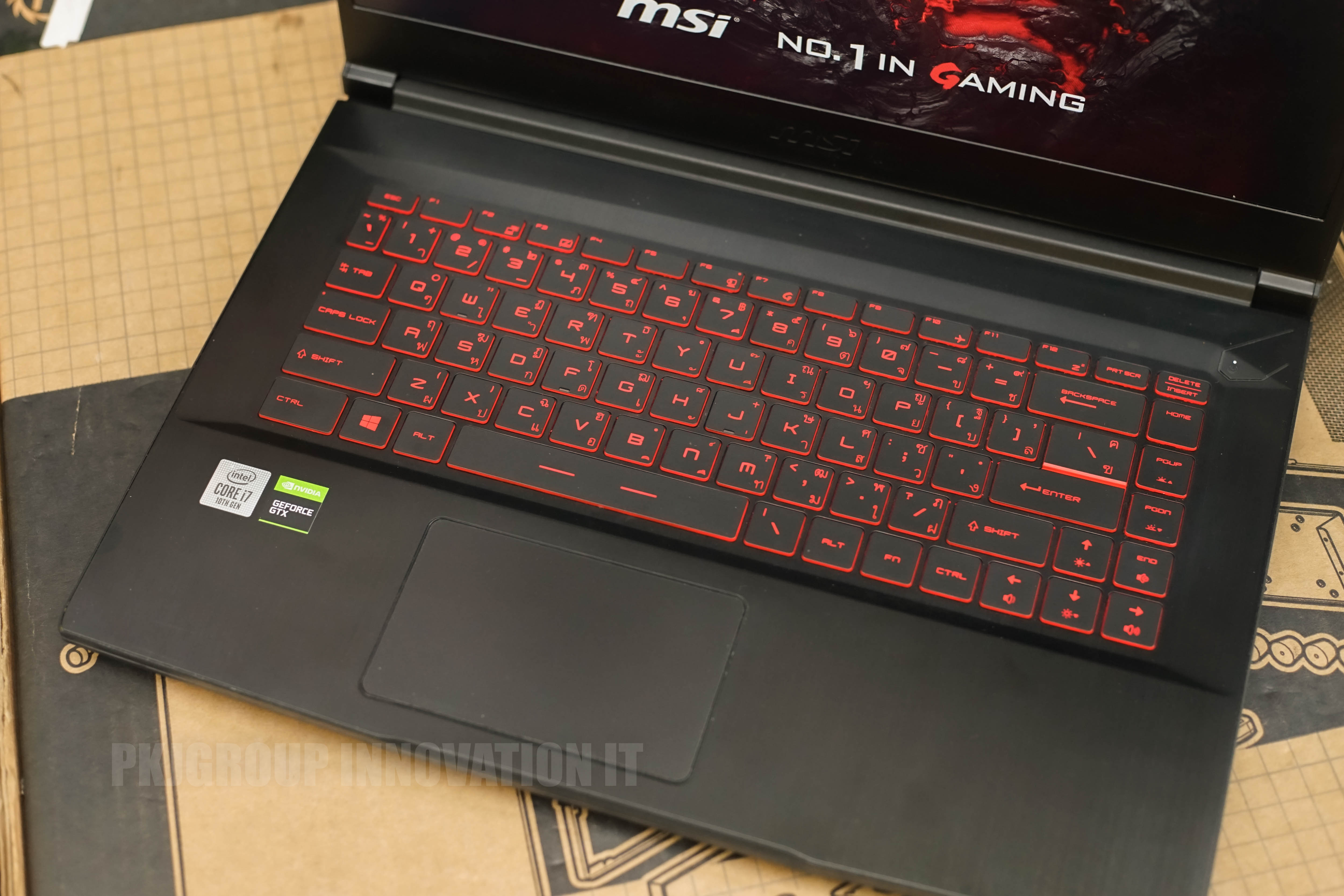 โน๊ตบุ๊คเล่นเกมมือสอง MSI GF63 THIN 10SCXR-293TH I7-10750H RAM 16 GB GTX 1650Ti **ตำหนิในโพสต์
