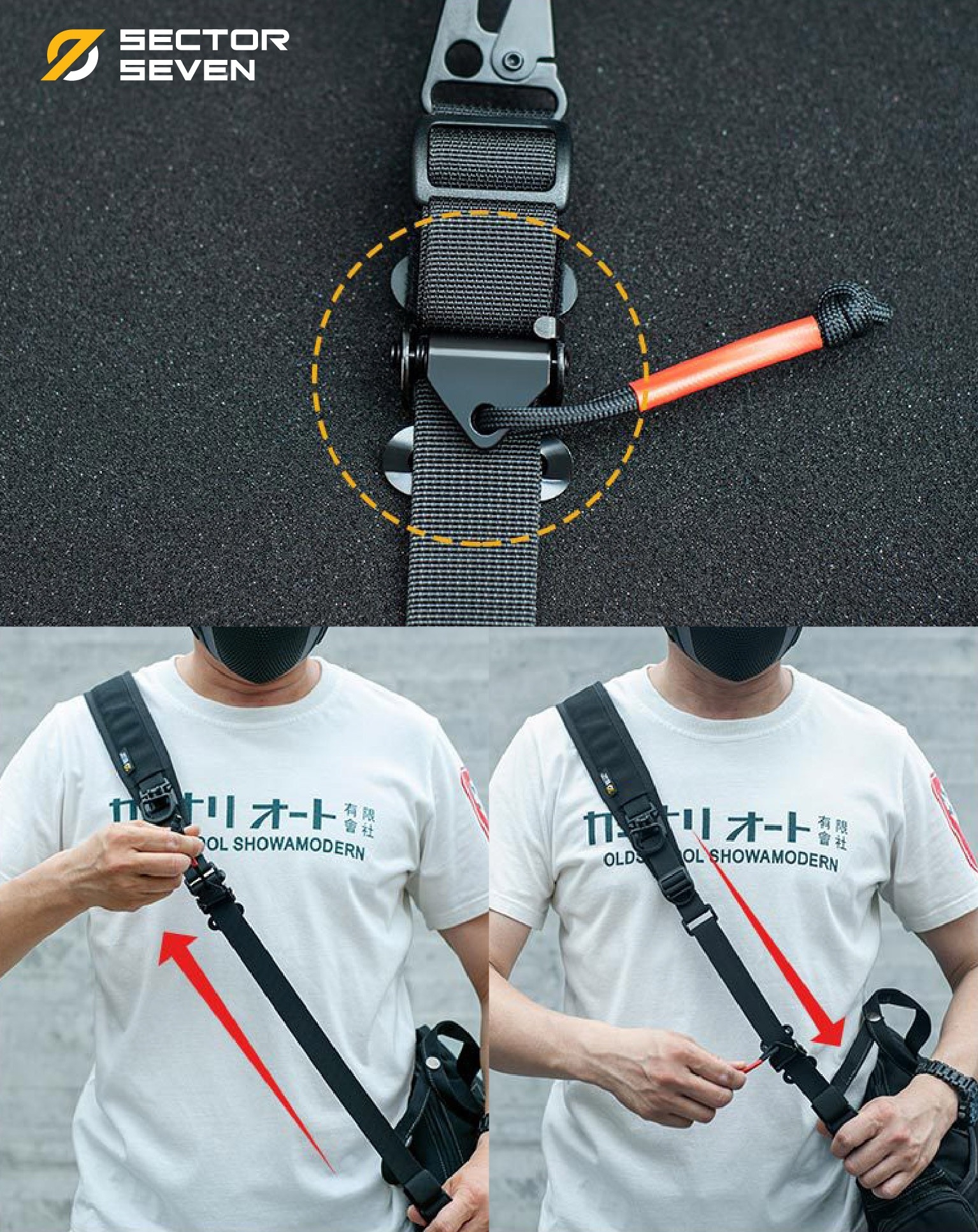 🇹🇭 1157 ไทยแลนด์ แทคติคอล สายสะพาย 2 จุด SECTOR SEVEN Two Point Sling