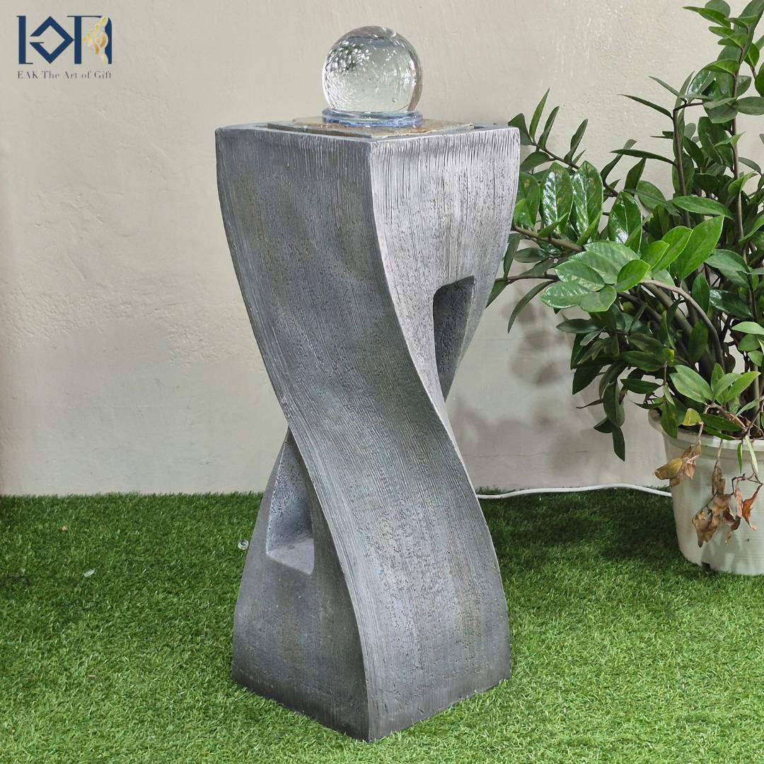 น้ำพุฮวงจุ้ย น้ำล้นแต่งบ้าน รุ่นรหัส3063 น้ำพุตั้งพื้นเสริมฮวงจุ้ย น้ำตกจำลองวางหน้าบ้าน น้ำผุดน้ำพุน้ำล้น