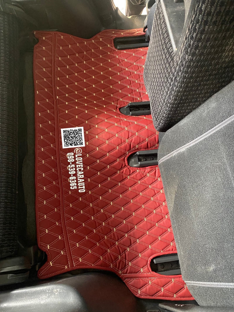 พรมปูพื้นรถยนต์ honda stream 2003 vvipด้ายคู่สีแดงไวน์