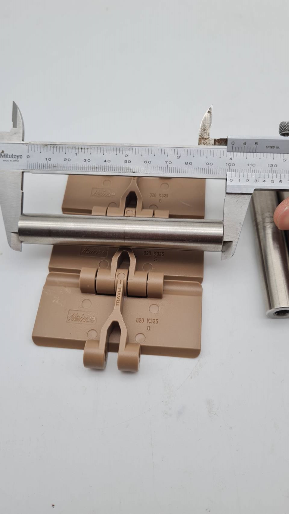 สายพาน Top chain แกนเพลาขนาด 16 มม ยาว 101 มม M8 SUS304 สำหรับประกอบโครงสายพาน Top chain.