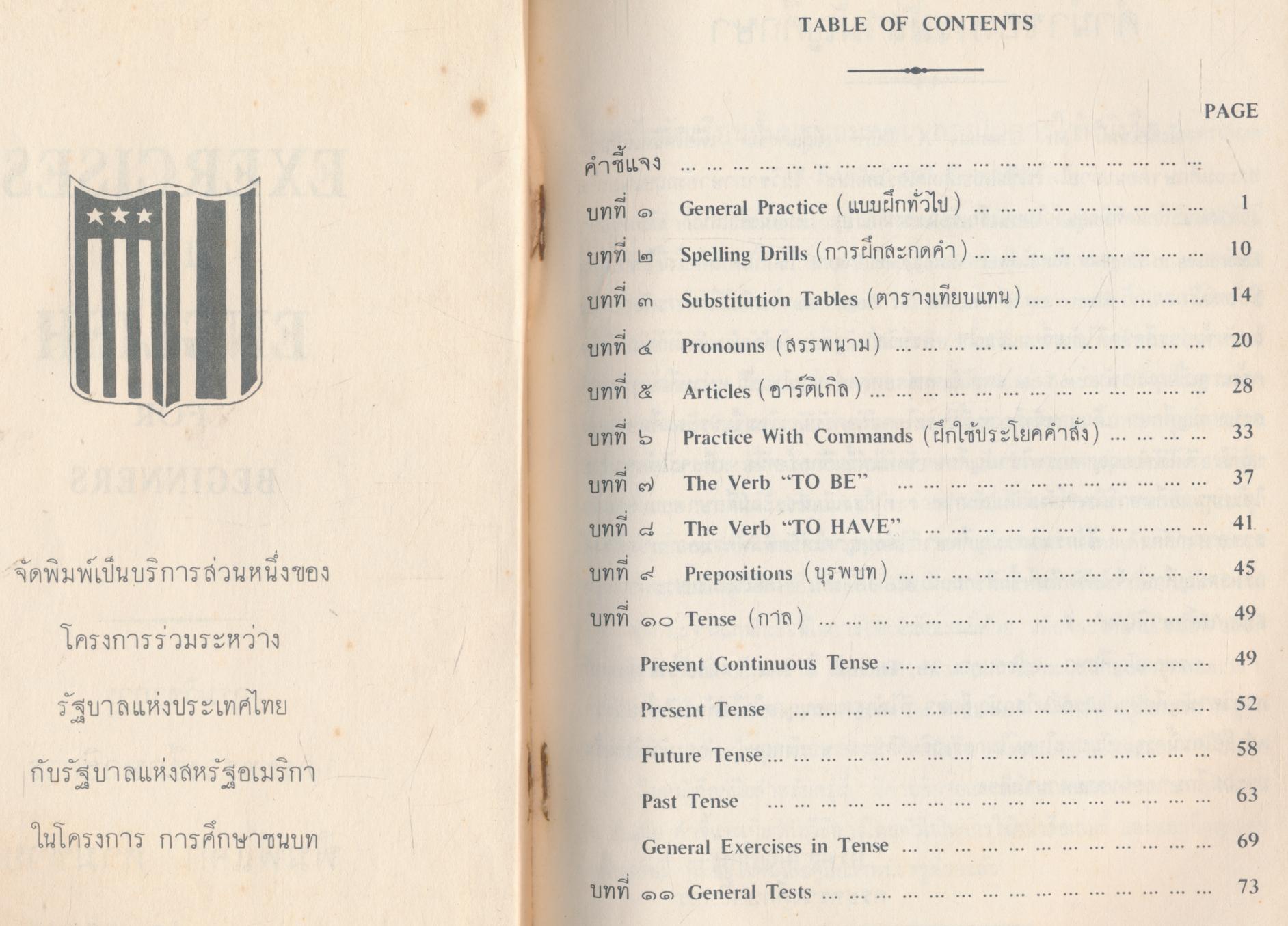 EXERCISES IN ENGLISH FOR BEGINNERS