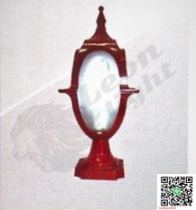 G-1-P16-W โคมไฟหัวเสา รักบี้ สีลายไม้