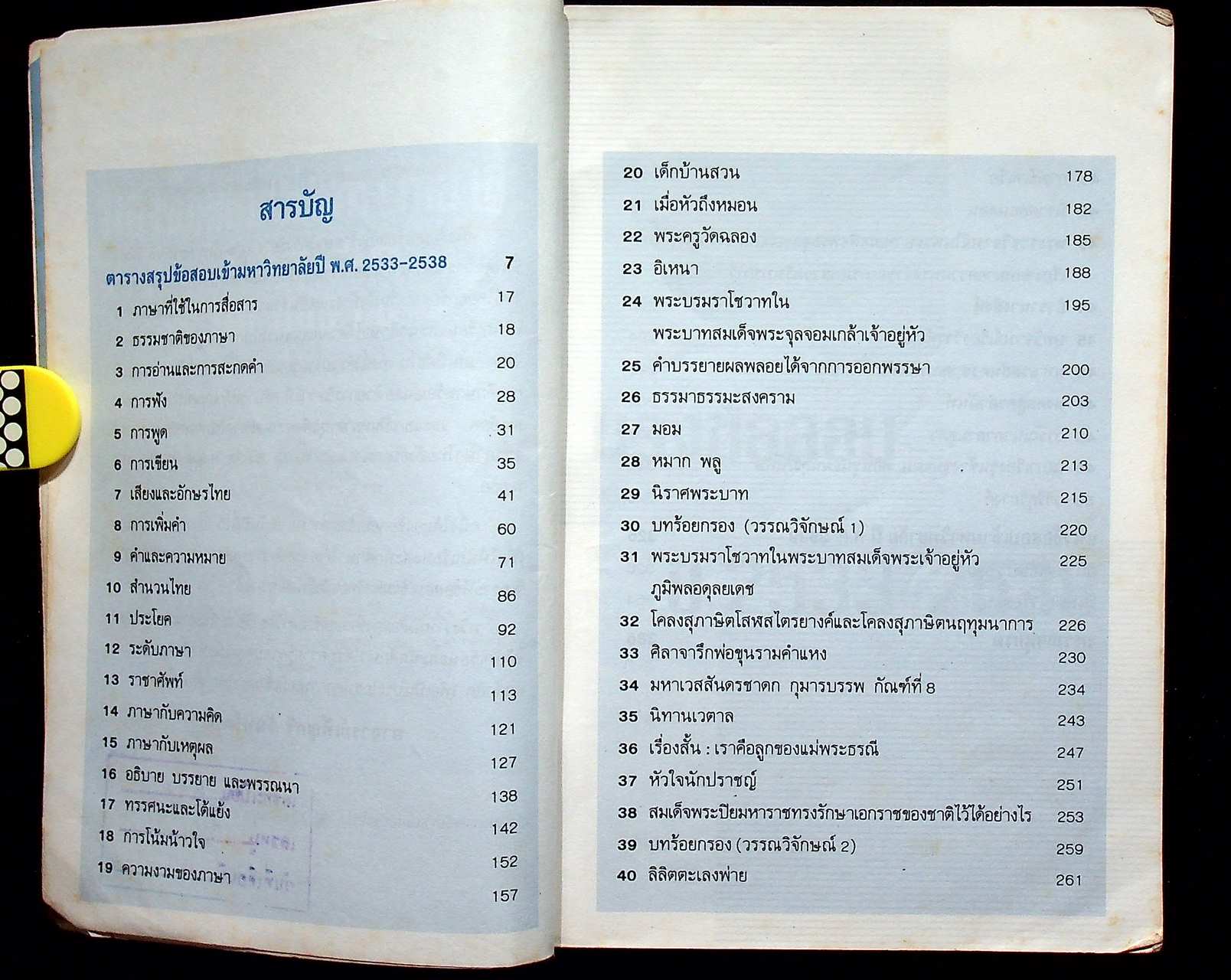มองข้อสอบเข้ามหาวิทยาลัย ปี 33-39 ภาษาไทย กข