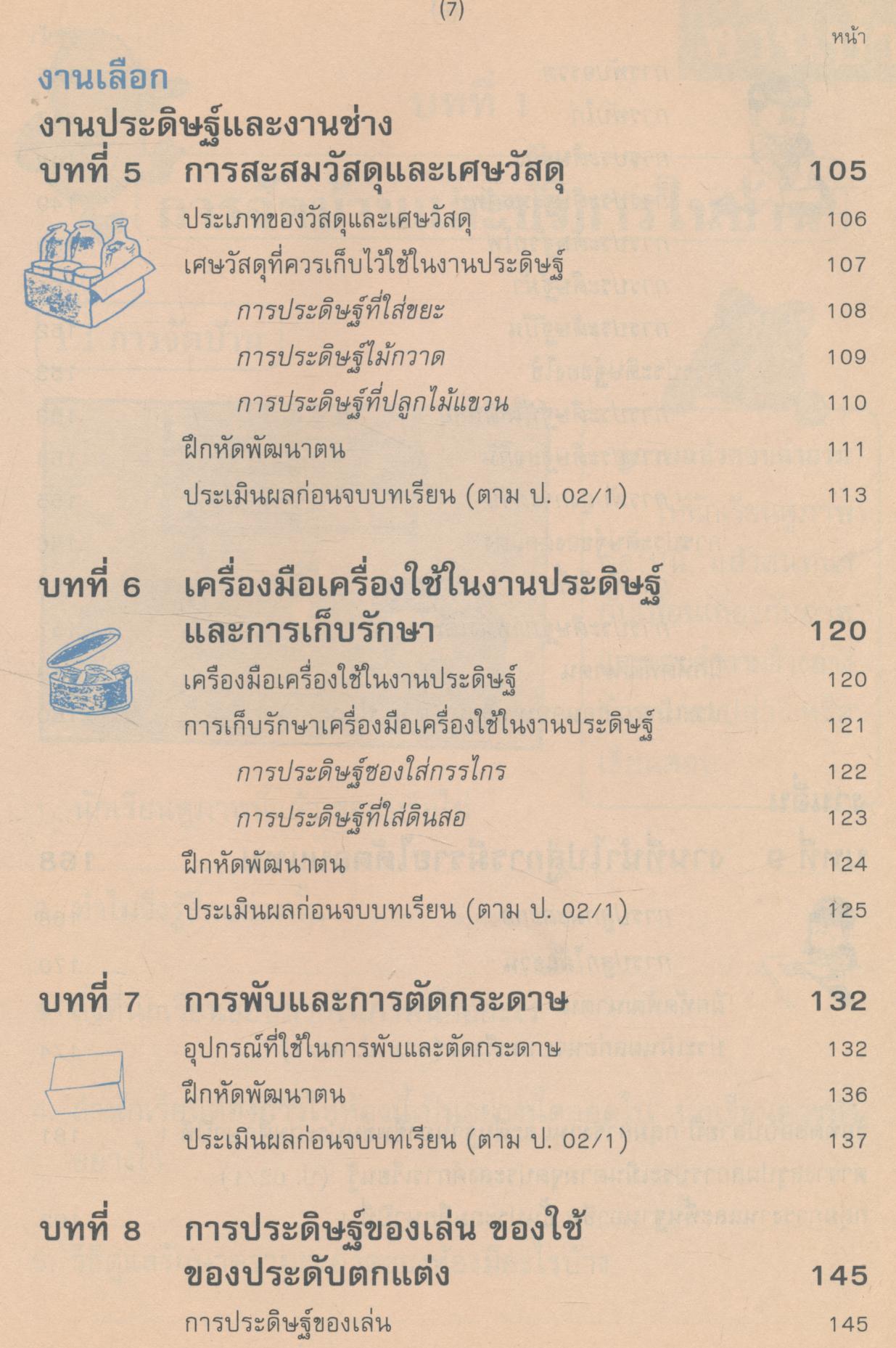 หนังสือเรียนทักษะกระบวนการกลุ่มการงานและพื้นฐานอาชีพ ชั้นประถมศึกษาปีที่ 1 กพอ. ป.1