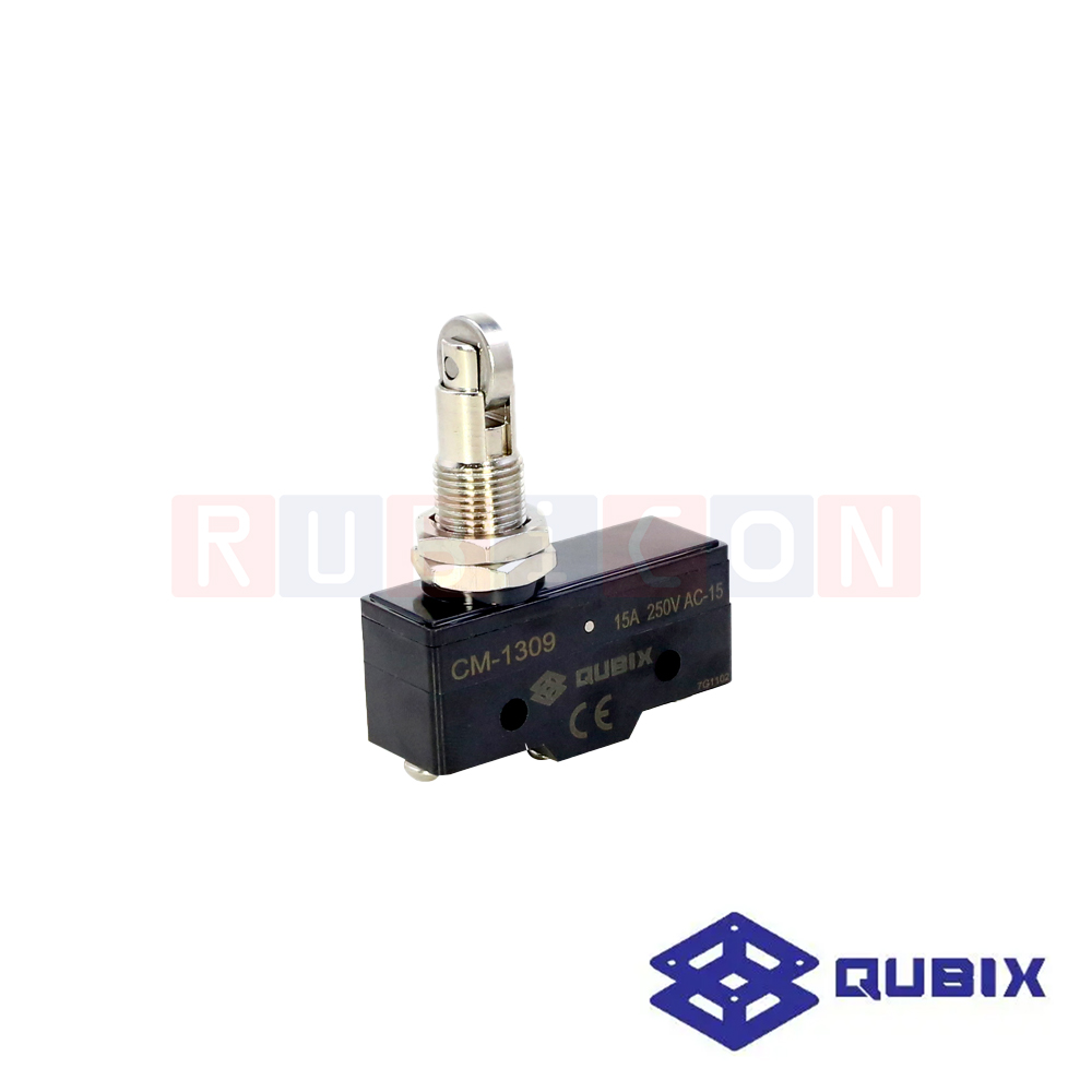 QUBIX CM-1309 ไมโครสวิตซ์ PANEL MOUNT CROSS ROLLER PLUNGER 15A, 250V SPDT 1NO, 1NC SCREW TYPE (MICRO SWITCH CM - 1300 SERIES )