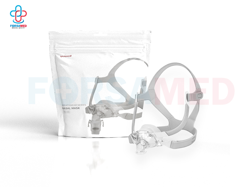 หน้ากากชนิดครอบจมูกสำหรับเครื่อง CPAP Bipap แบบไม่คาดศีรษะ (Yuwell Nasal Mask YN-03)