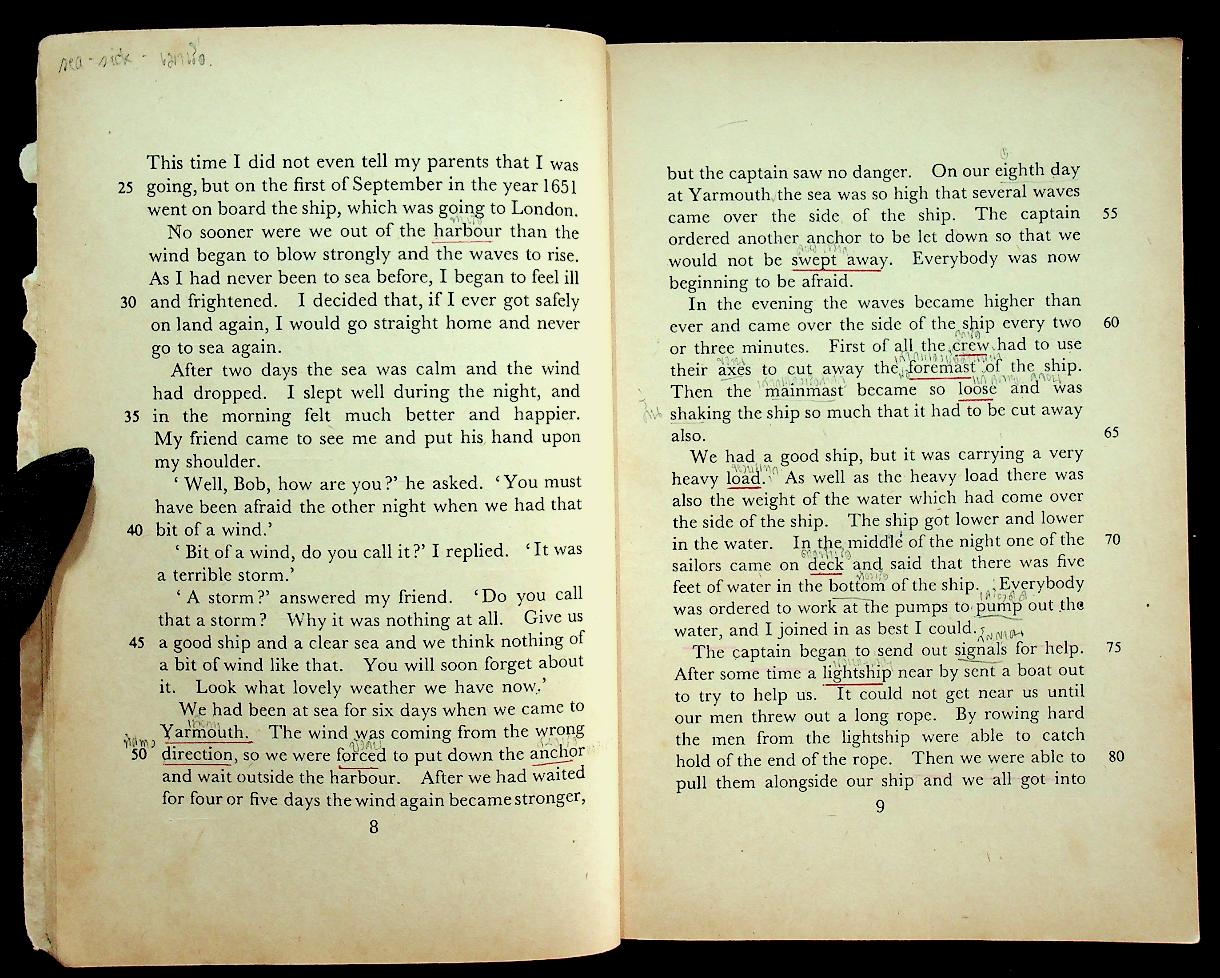 หนังสืออ่านนอกเวลา Robinson Crusoe