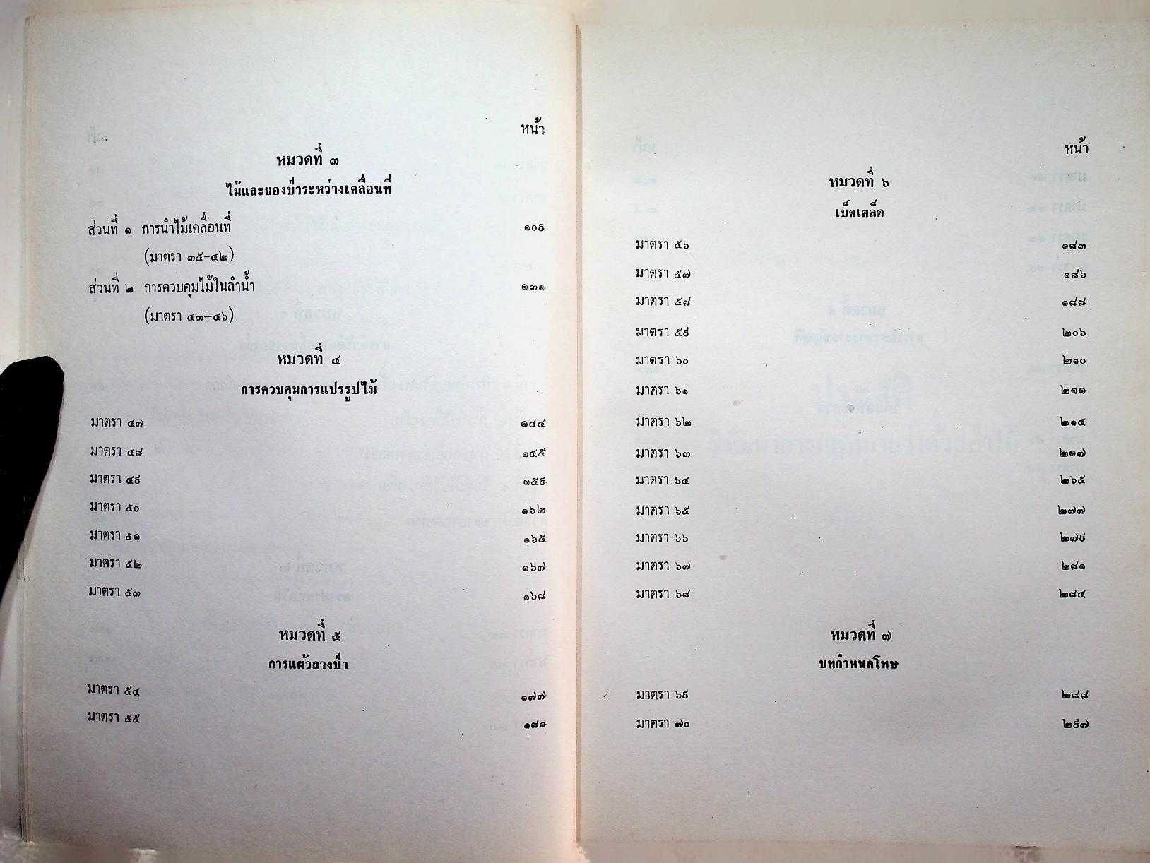 คำบรรยาย กฎหมายว่าด้วยป่าไม้