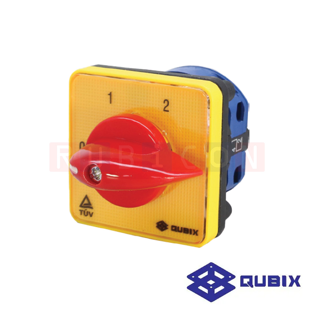 QUBIX SA16-3-1/61059-B03 สวิตช์มัลติสเต็ป แบบมีตำแหน่งปิด 1P 16A 3kW / 5.5kW ขนาด 48×48มม. (MULTI-STEP SWITCH WITH OFF 1POLE)