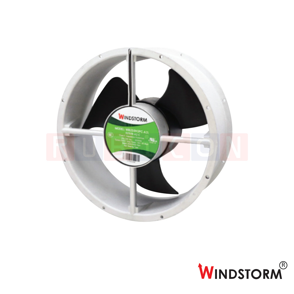 "WINDSTORM" WB259H3PC-A2L-G พัดลมระบายอากาศ แบบลูกปืน 10" 200-240VAC