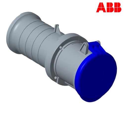 ABB 263C6 เพาเวอร์ปลั๊กตัวเมียกลางทาง 2P+E 63A 230V IP44 6H