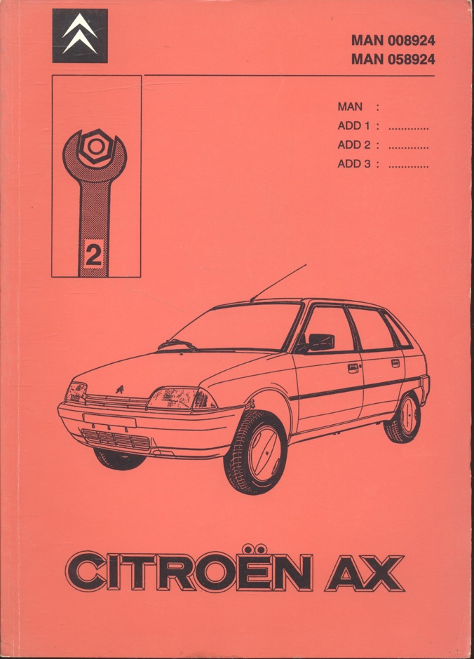 คู่มือตรวจเช็ค และถอดประกอบ CITROEN AX