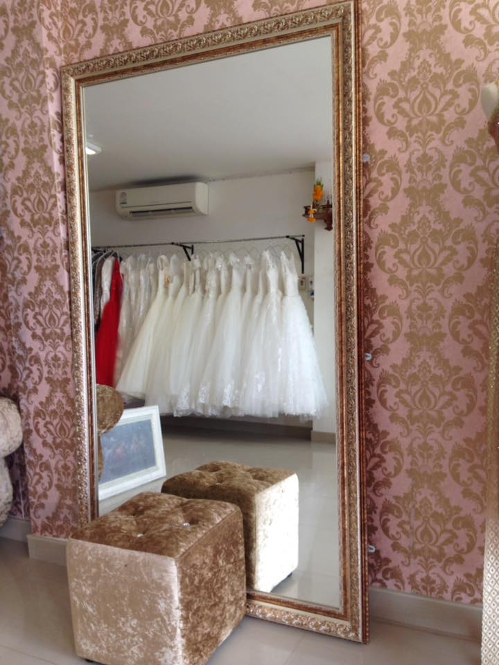 กรอบกระจกเงา 120x200 cm วัดขอบนอก ขอบหนากรอบ 4"