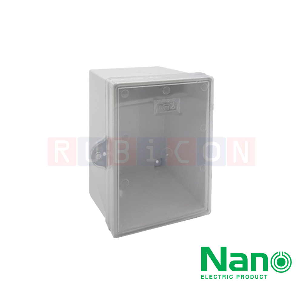 NANO-11CW ตู้พลาสติกฝาใส ขนาด 4.5x6.5x3.5 นิ้ว (118.5 x 168 x 92 mm) สีขาว
