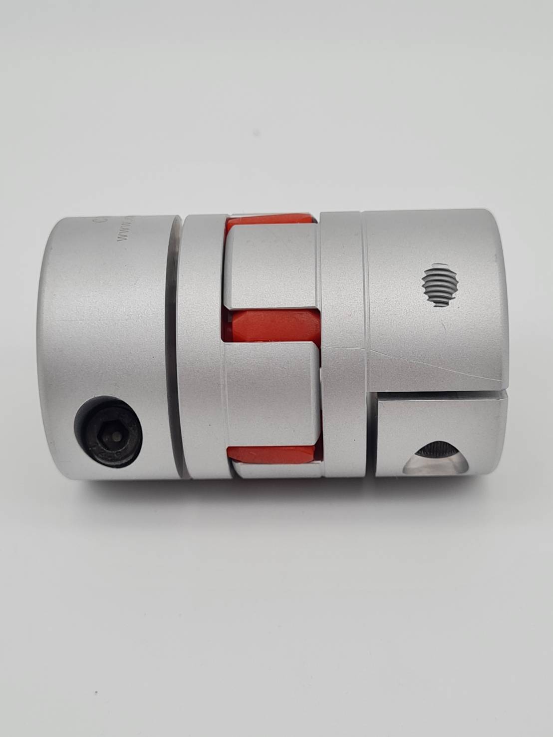 Jaw coupling ขนาดความโต 40 mm ยาว 65 mm รูกลมไม่มีลิ่ม ข้อต่อยืดหยุ่นสำหรับมอเตอร์และเพลาผลิตจากอลูมิเนียม 7075 จัดส่งในประเทศไทย