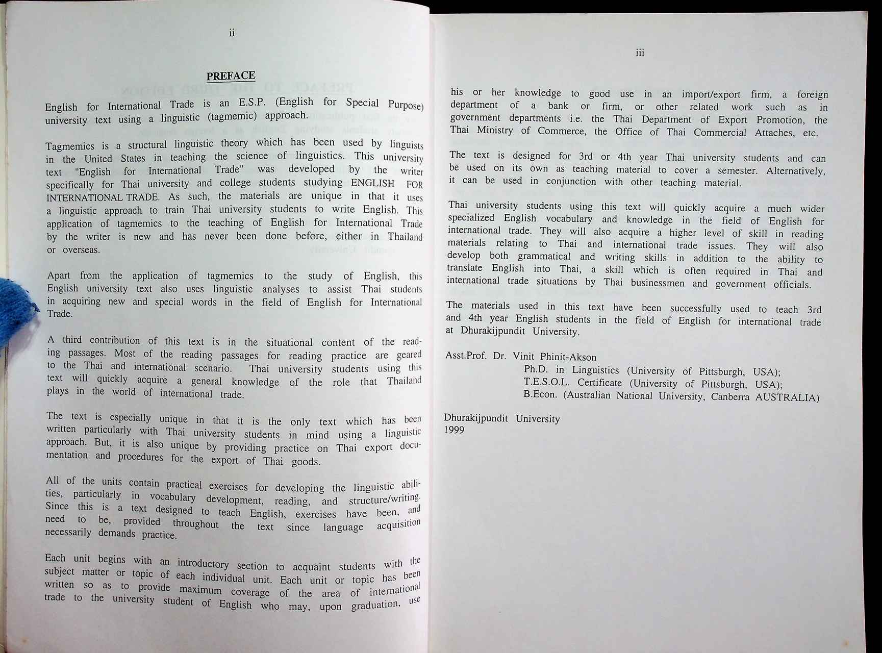 ENGLISH FOR INTERNATIONAL TRADE ภาษาอังกฤษเพื่อการค้าระหว่างประเทศ