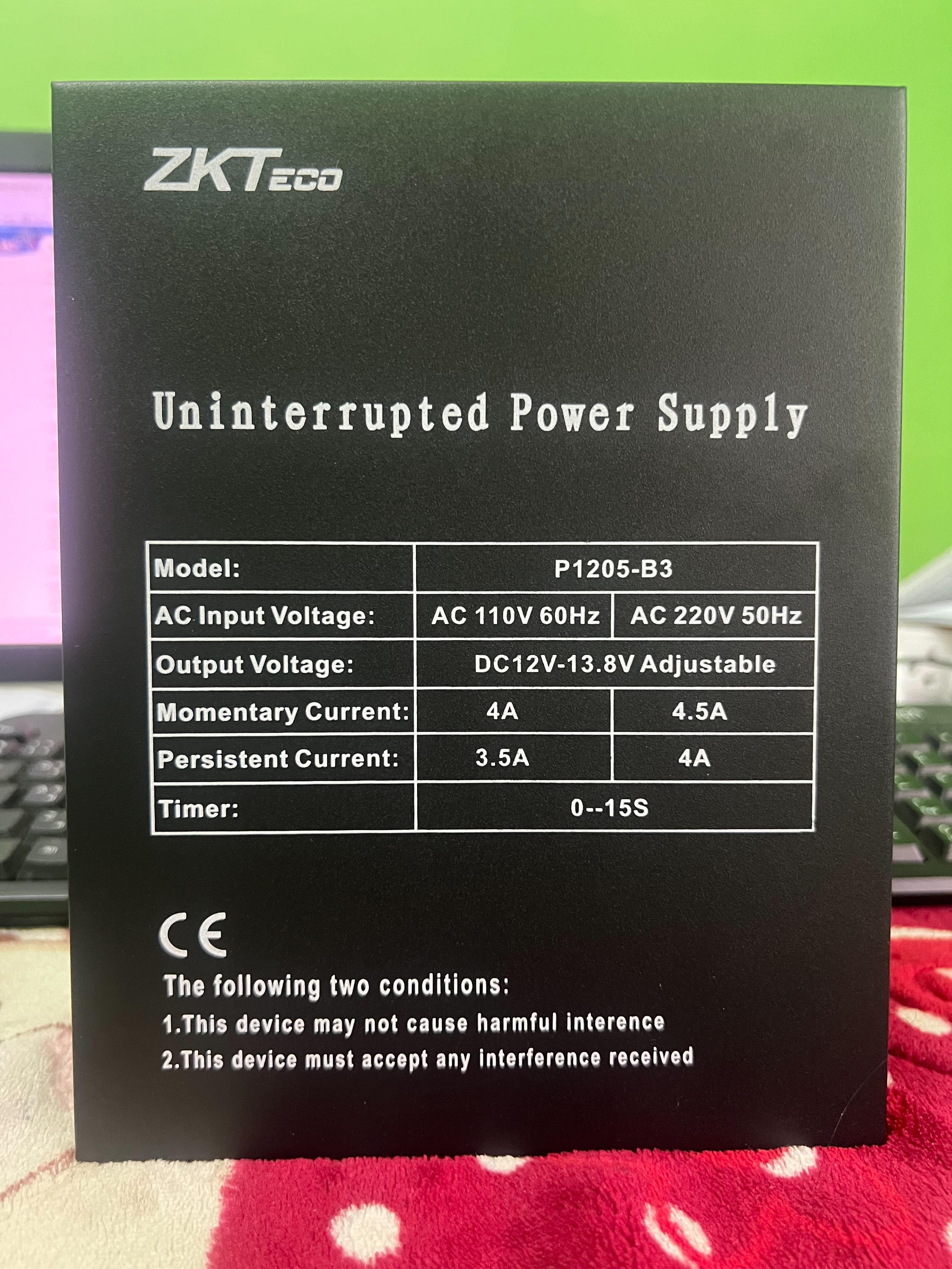 PowerSupply 12V 4.5A ZKTeco P1205-B3