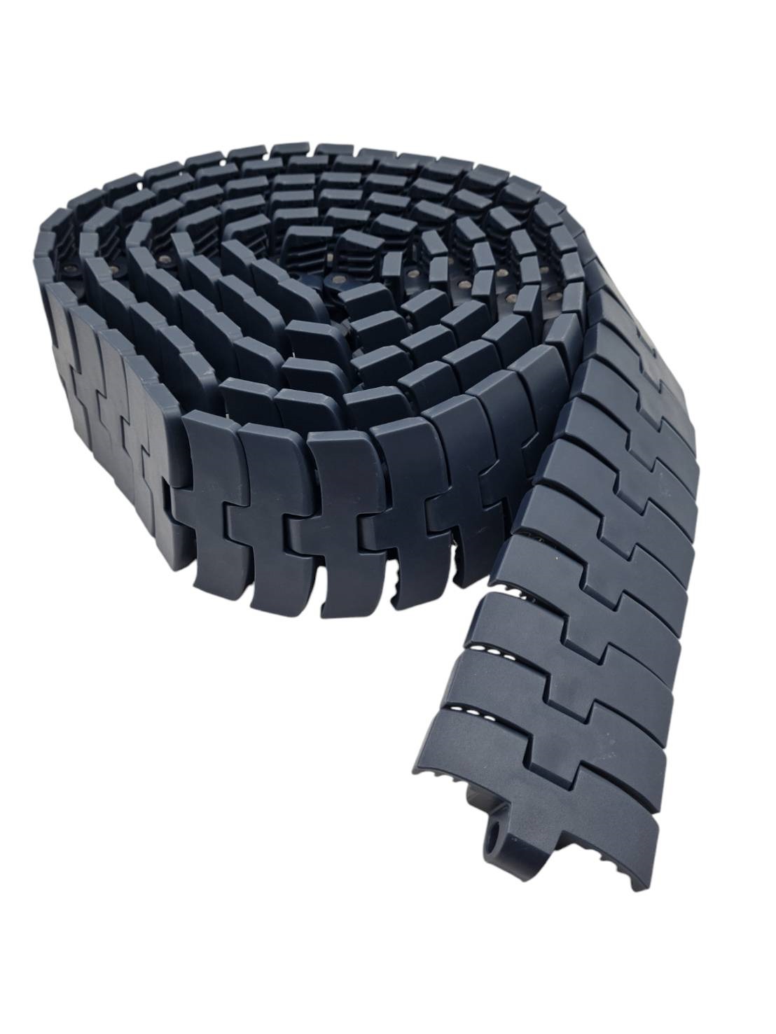 1050M-K330 Curve Top chain สายพานลำเลียง Top chain สำหรับทางโค้งรุ่นแม่เหล็กดูดติด ซ่อมบำรุงง่าย ใช้งานทนทาน ราคา 1 เมตร