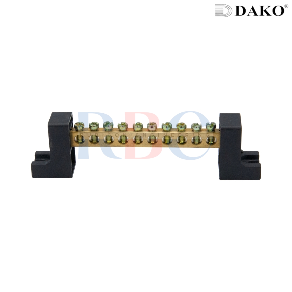 "DAKO" ขั้วต่อสายดิน บาร์กราวด์ สำหรับใช้ในตู้คอนโทรล (GROUNDING BUS–BAR)