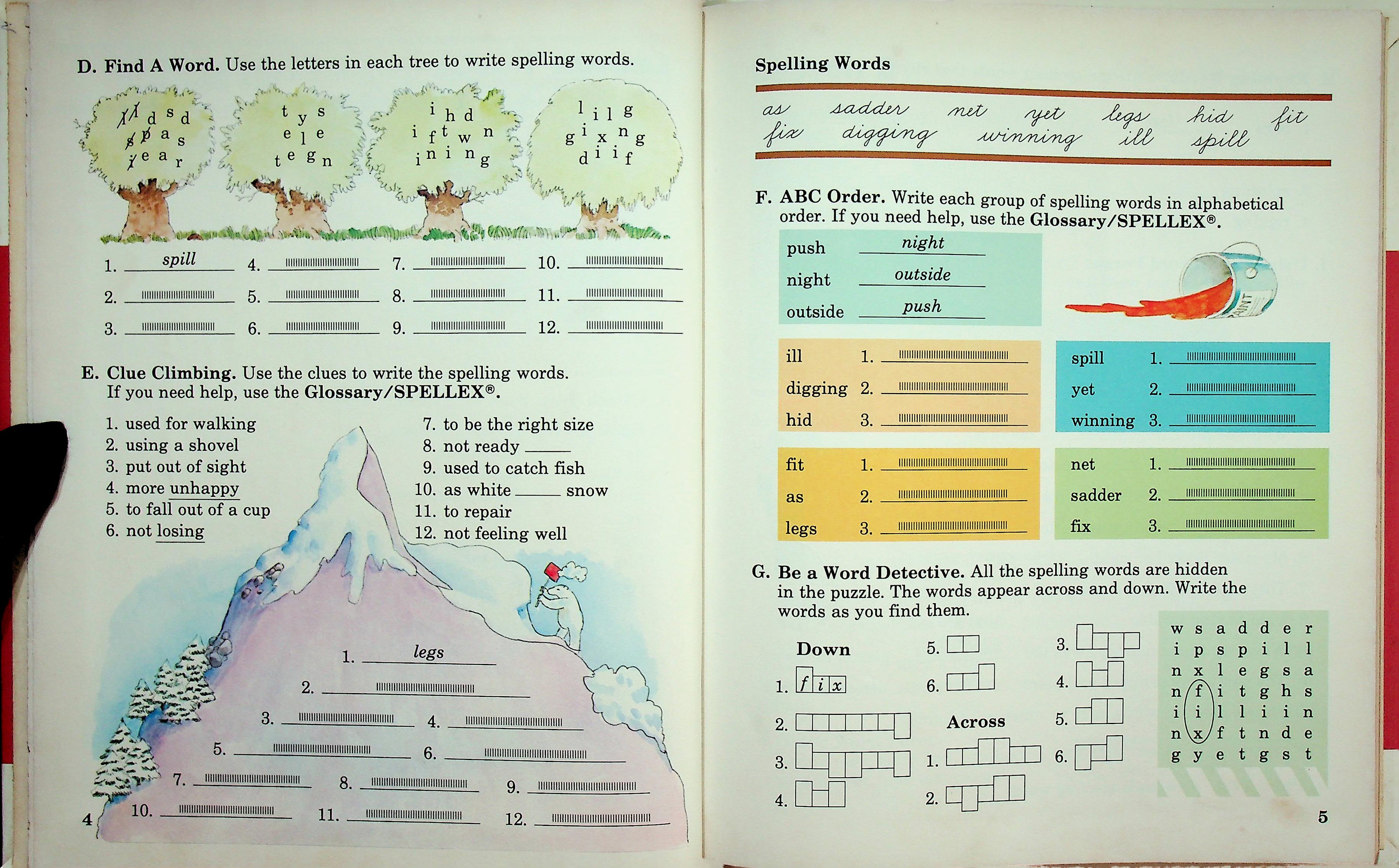 Working Words In Spelling LEVEL C