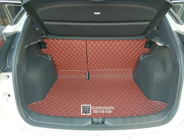 พรมปูพื้นรถยนต์ 6D Nissan Kicks Gen2 2022 สีแดงเลือดหมู