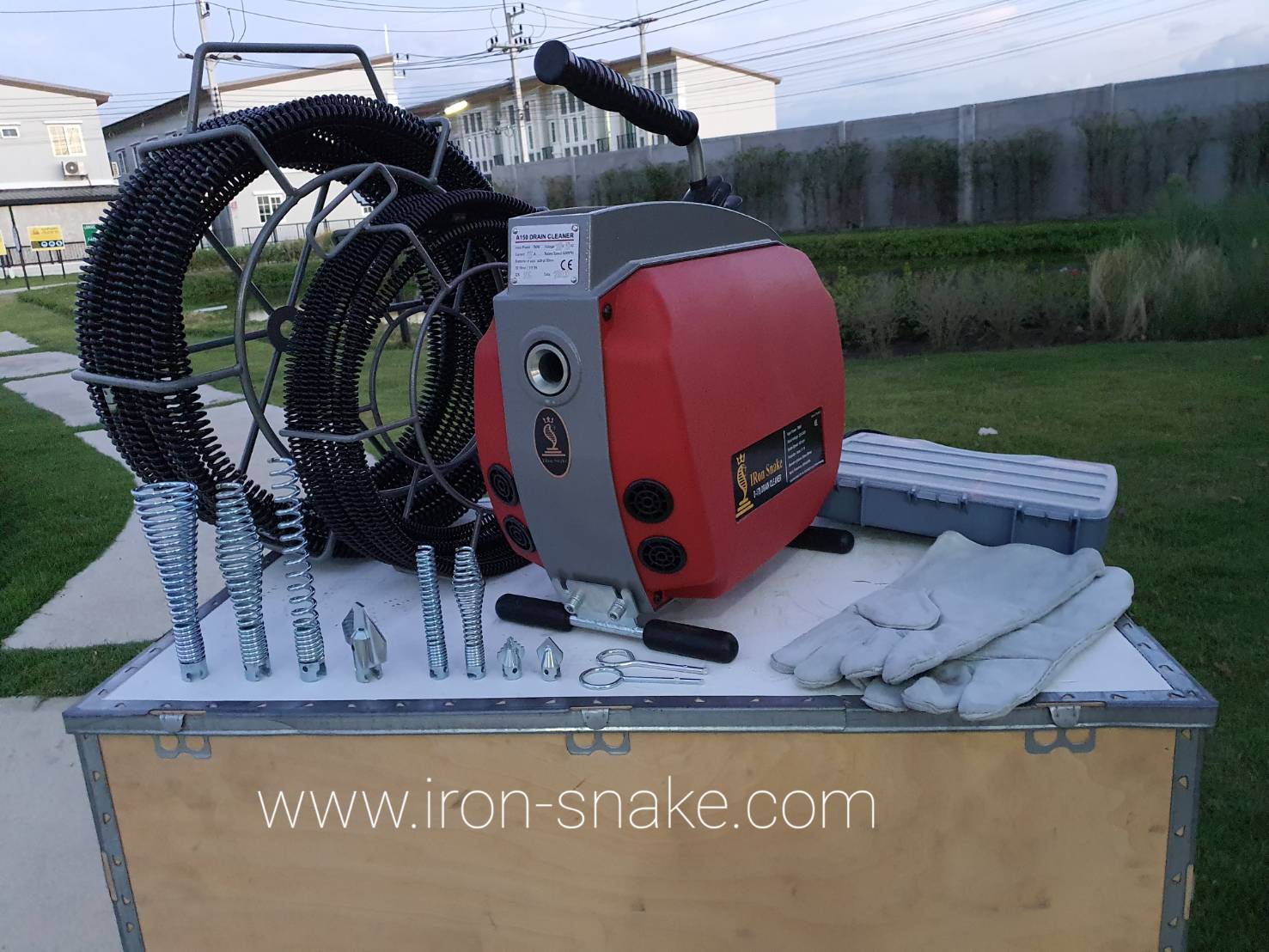 เครื่องทะลวงท่อ งูเหล็ก ironsnake รุ่น D-170 งูเหล็กทะลวงท่อ เครื่องทะลวงท่อไฟฟ้า