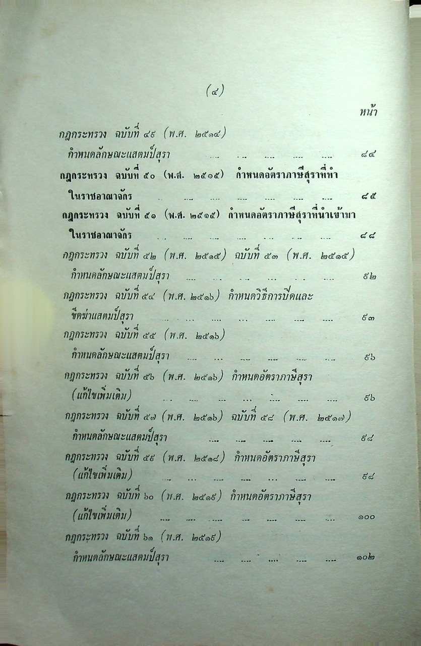 พระราชบัญญัติสุรา พ.ศ. ๒๔๙๓ พร้อมด้วย กฎกระทรวง ประกาศ คำสั่ง ระเบียบ หนังสือสั่งการ และคำพิพากษาฎีกา