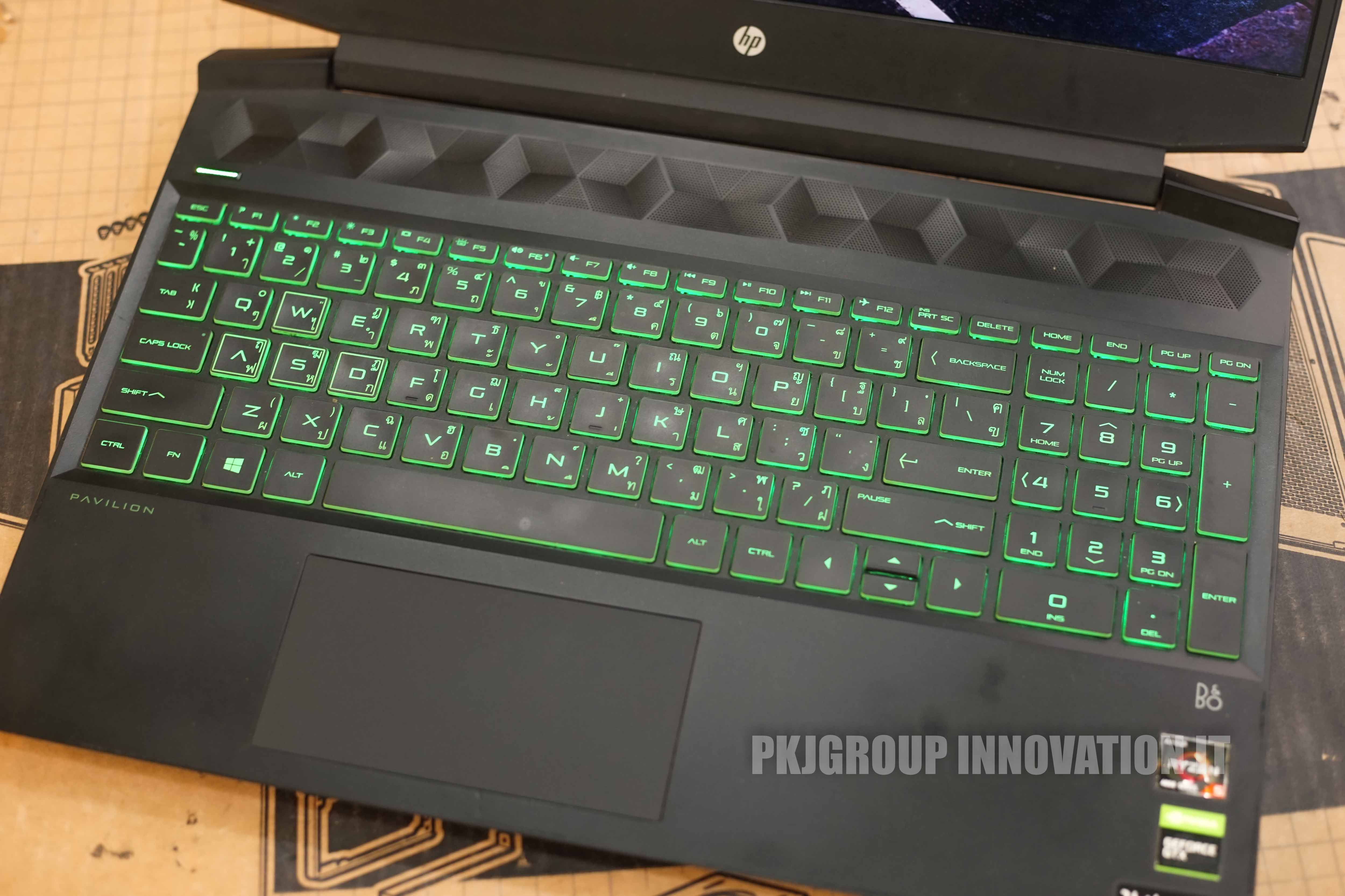 โน๊ตบุ๊คเล่นเกมมือสอง HP Pavilion 15-ec1117AX AMD Ryzen 5 4600h RAM16GB GTX1650Ti