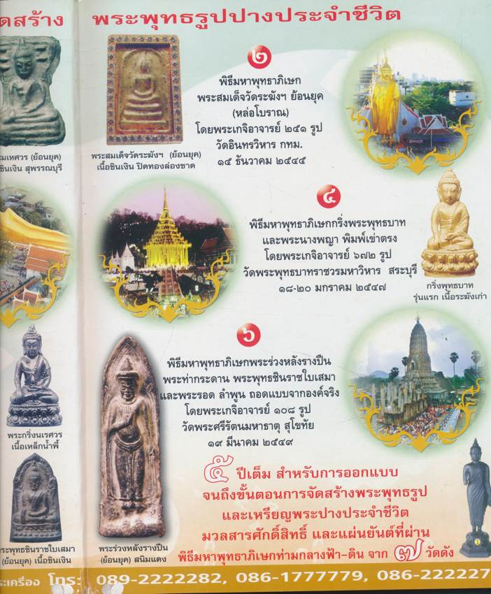 พระพุทธรูปปางประจําชีวิต หนังสือที่รวบรวมประวัติและภาพพระพุทธรูปแต่ละสมัย