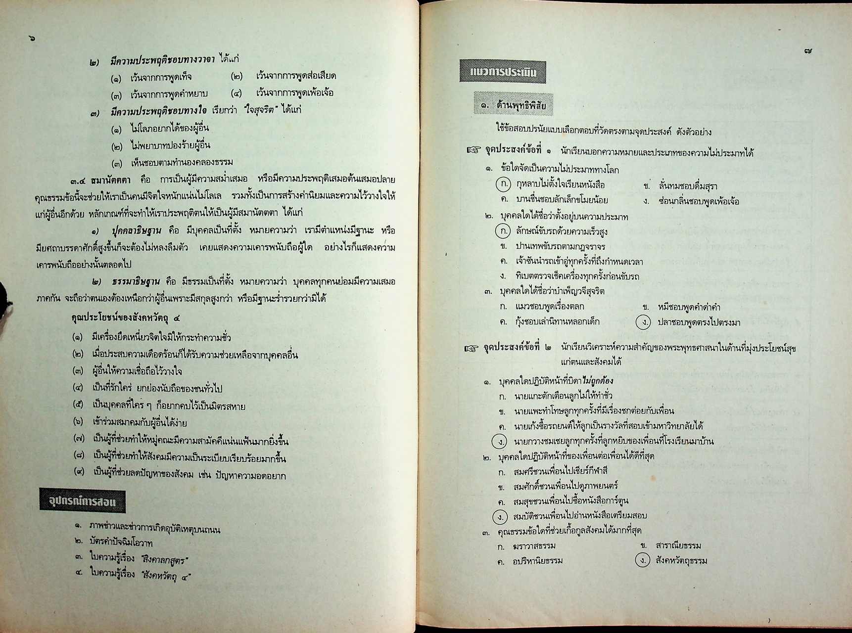 คู่มือครูสังคมศึกษา รายวิชา ส ๐๔๑๓ พระพุทธศาสนา ชั้นมัธยมศึกษาปีที่ ๖ (ม.๖)