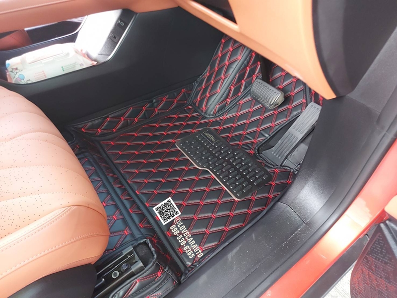 พรมปูพื้นรถยนต์ 6D Deepal S07 สีดำด้ายแดงVVIP