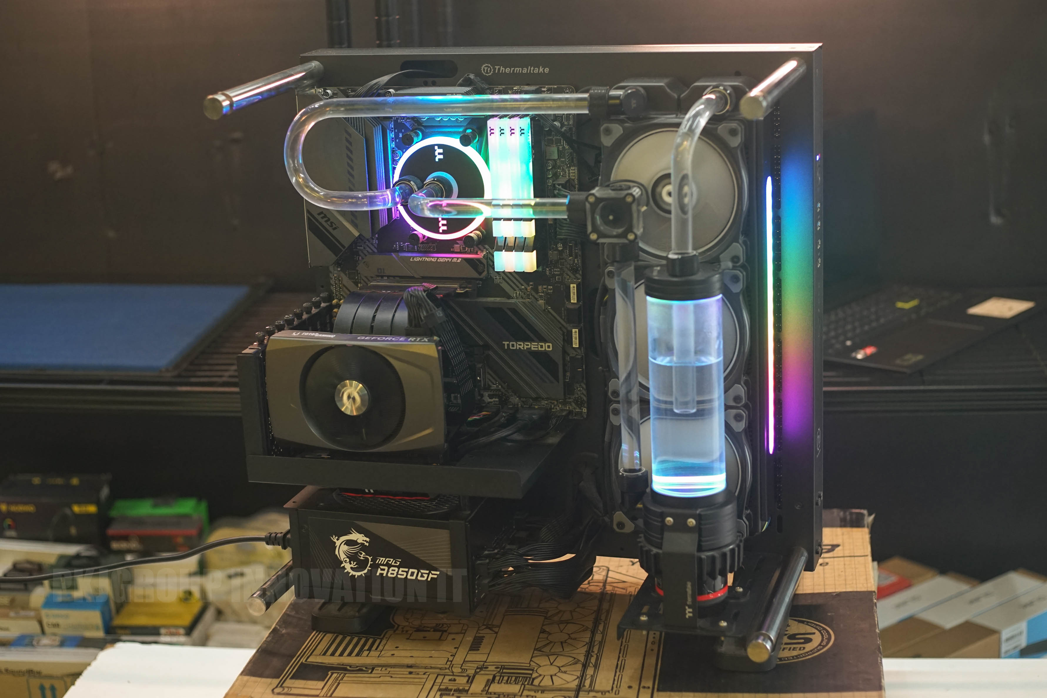 คอมเล่นเกมมือสอง Thermaltake Ryzen 9 5900X RAM 32 GB RTX4060 ชุดน้ำเปิด 3 ตอน