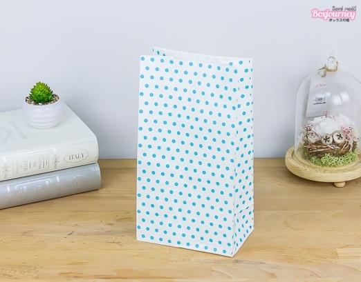 ถุงกระดาษลายจุด 13x8x21.7 cm. (M) 0 กก.