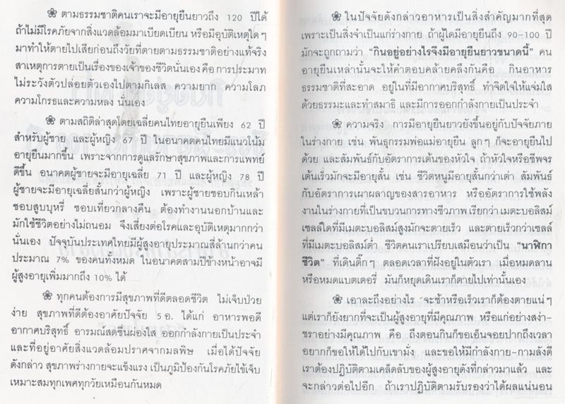 กินอยู่อย่างไรจึงจะมีอายุยืน 100 ปี ที่ระลึกงานฌาปนกิจศพ คุณรุ่งศุกร์ สิงหะผลิน พ.ศ๒๕๔๖