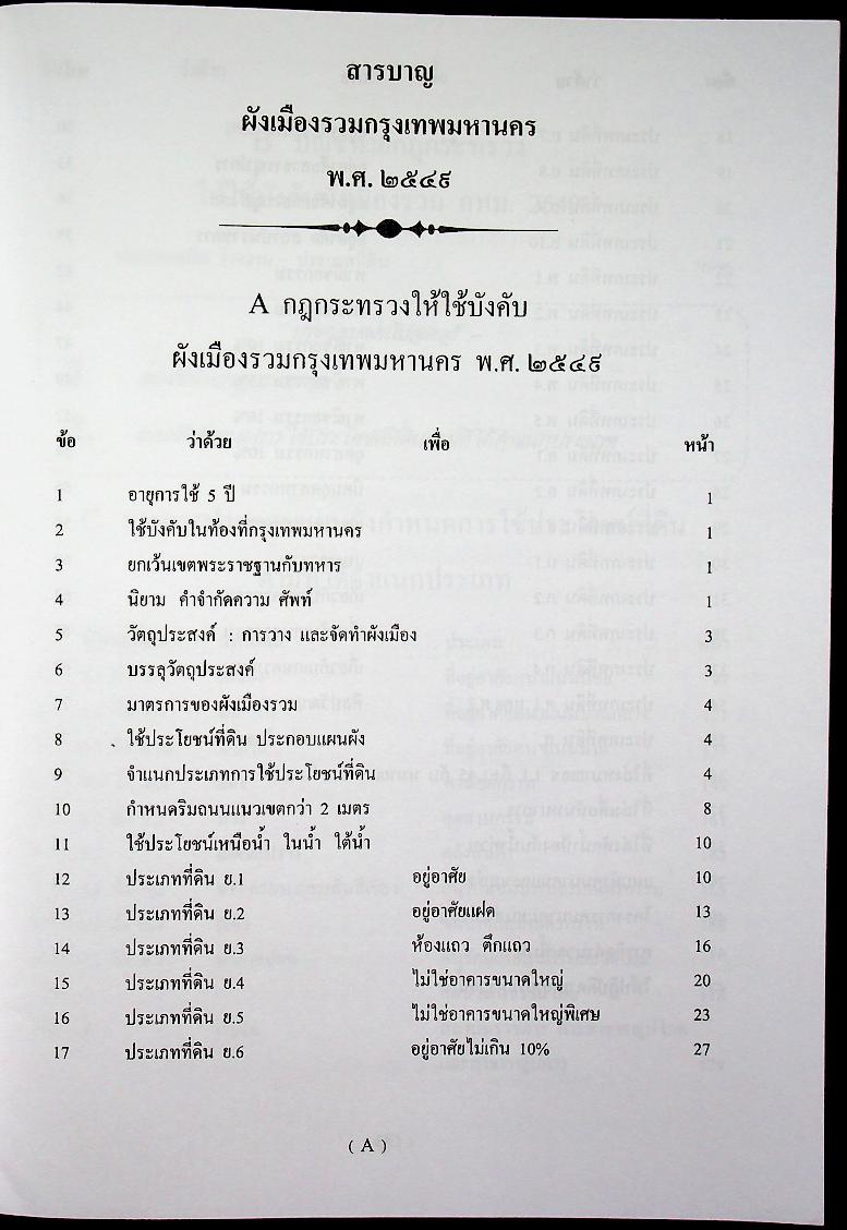 ผังเมืองรวม กรุงเทพมหานคร พ.ศ. ๒๕๔๙ พร้อม ๔ โปสเตอร์แผนที่ผังเมือง