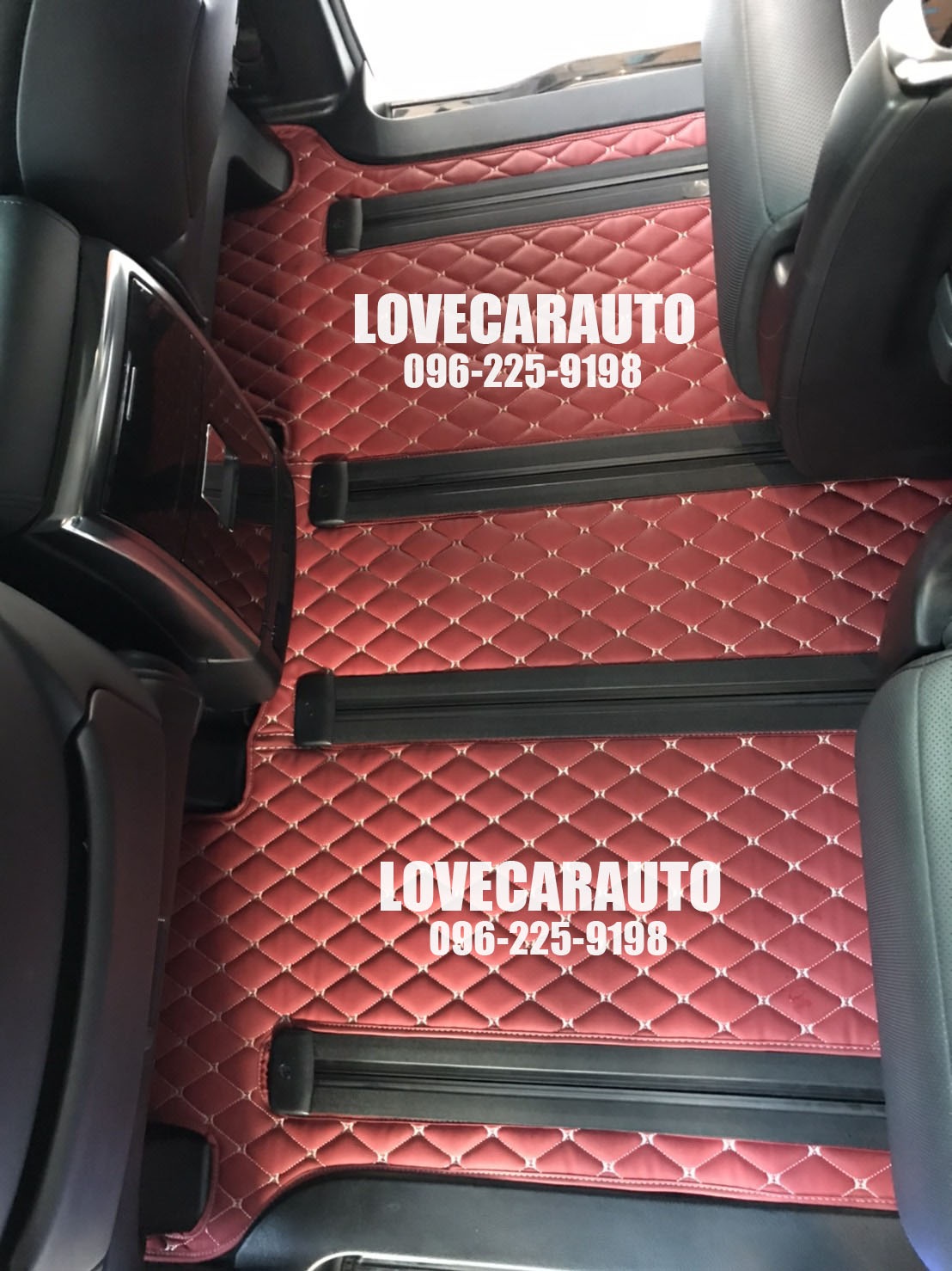 พรมรถยนต์ 6D สีแดงไวน์ Toyota alphard