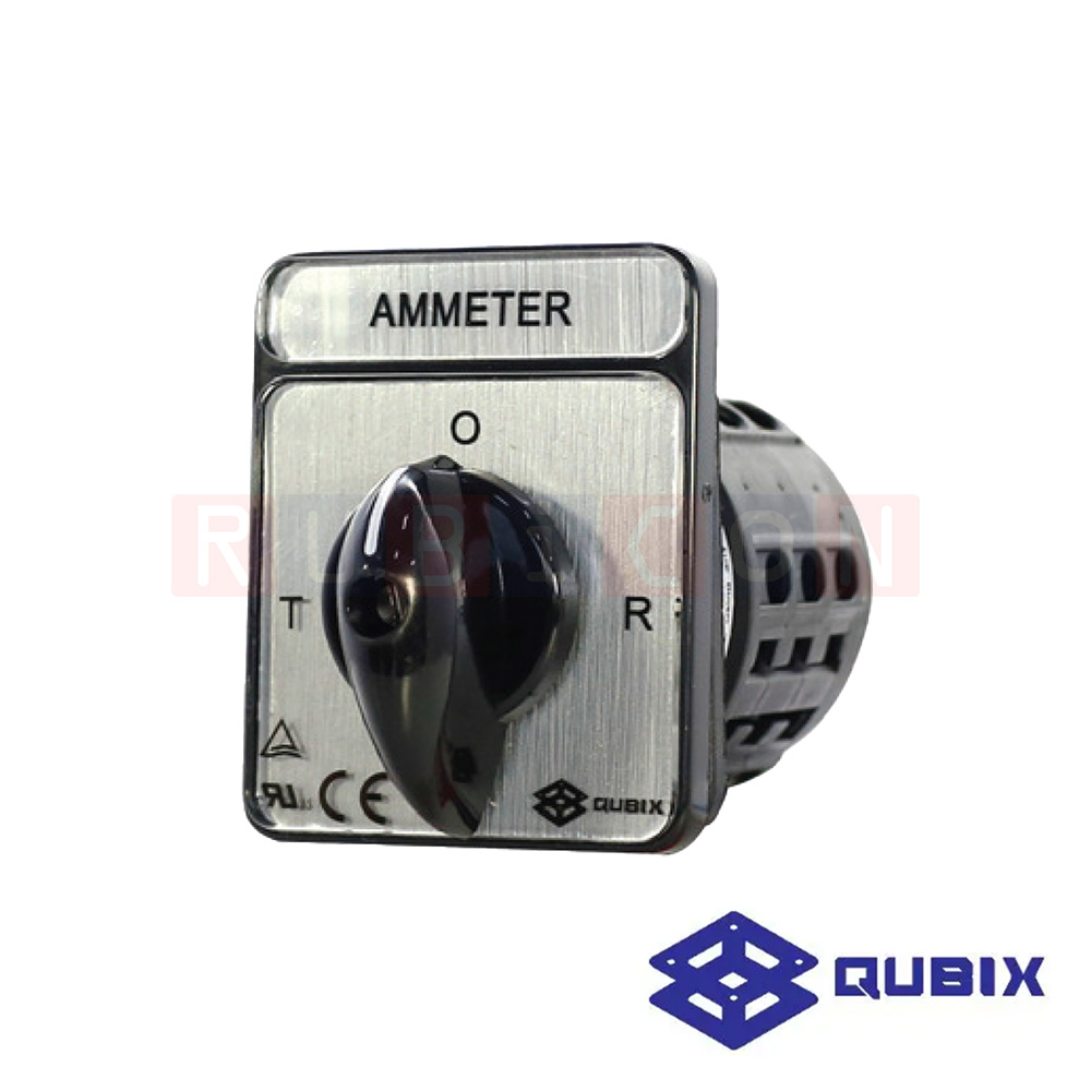 QUBIX SA16-4-61325-A03 แอมป์มิเตอร์สวิตซ์ 380V-440V / 5.5KW ขนาด 48x48mm.( AMPMETER SWITCHES-HEAVY DUTY )