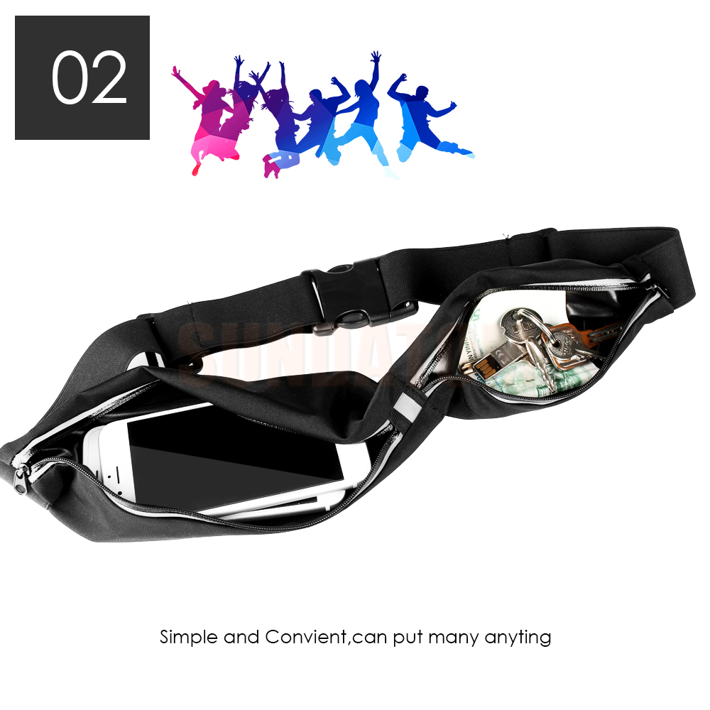 กระเป๋าวิ่งคาดเอว SUNDATOM Travel Running Sport (Rose Red)