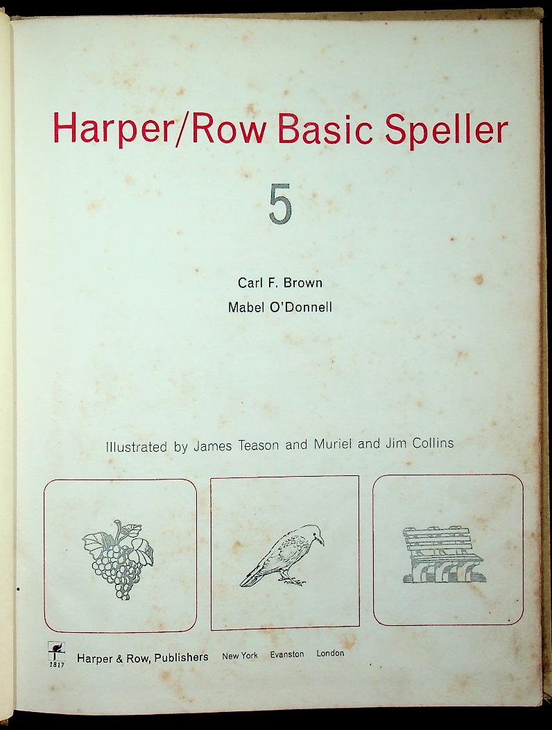 Harper/Row Basic Speller 5