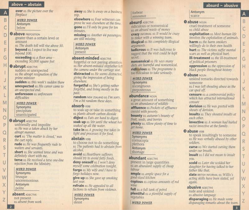 AUSTRALIAN School THESAURUS