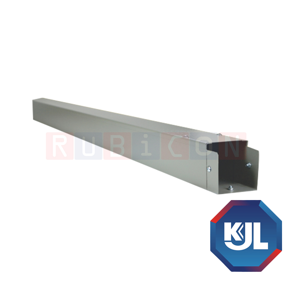 KJL KWSS 6108 รางไวร์เวย์ 8 ฟุต พ่นสีมาตราฐาน รางเดินสายไฟ ขันสกรูพร้อมฝาปิด 6" x 10" x 8 ฟุต (150 x 250 x 2440 มม.) หนา 1.0 มม. (KJL WIREWAY) สีเทารางย่น