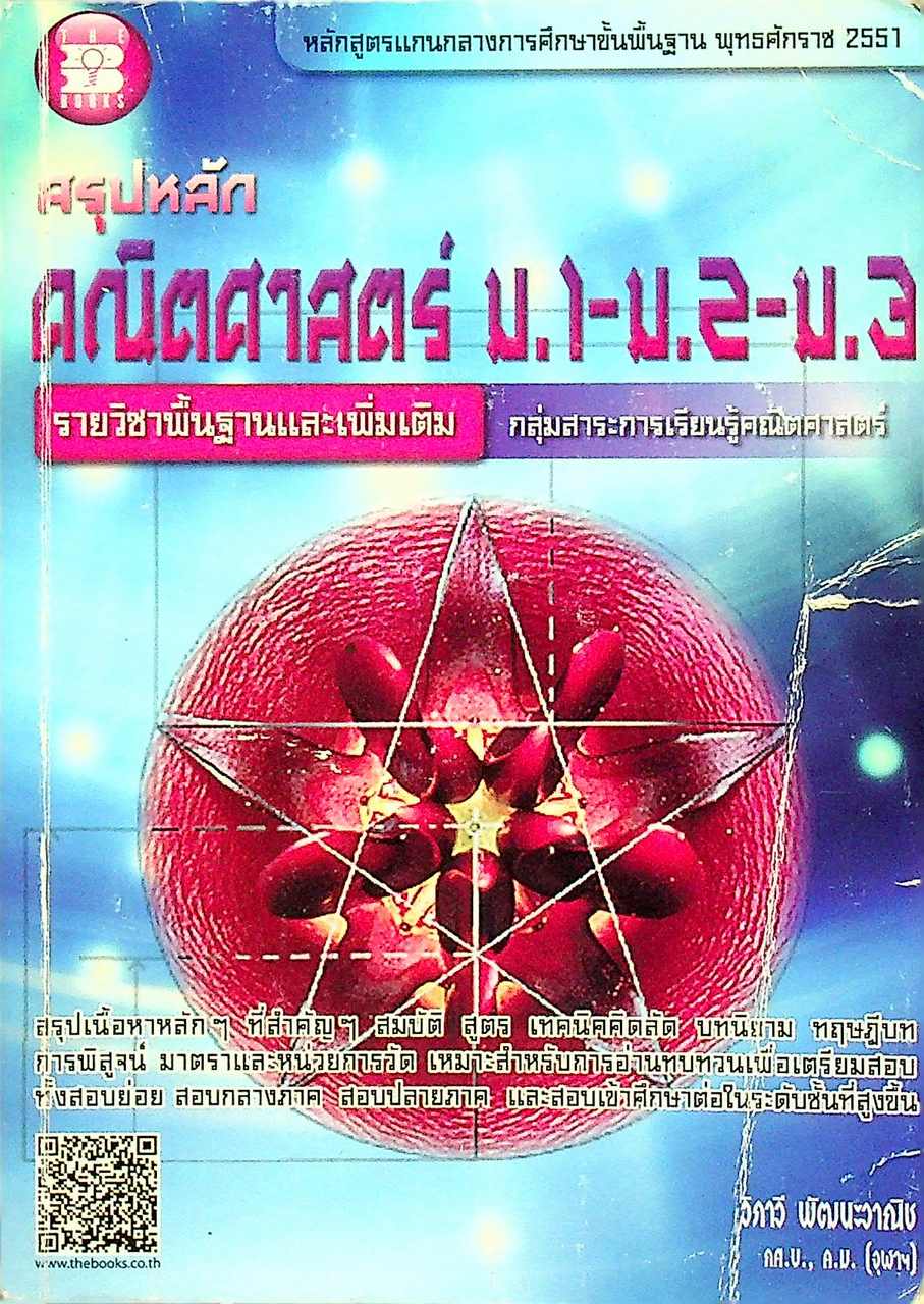 สรุปหลัก คณิตศาสตร์ ม.1-2-3 รายวิชาพื้นฐานและเพิ่มเติม กลุ่มสาระการเรียนรู้คณิตศาสตร์ (หลักสูตร พ.ศ. 2551)