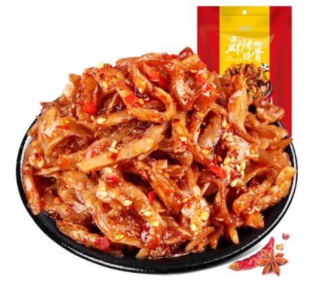 เอ็นหมูปรุงรสหม่าล่าสูตรเผ็ดมาก 108g (มี6ซองในห่อ)