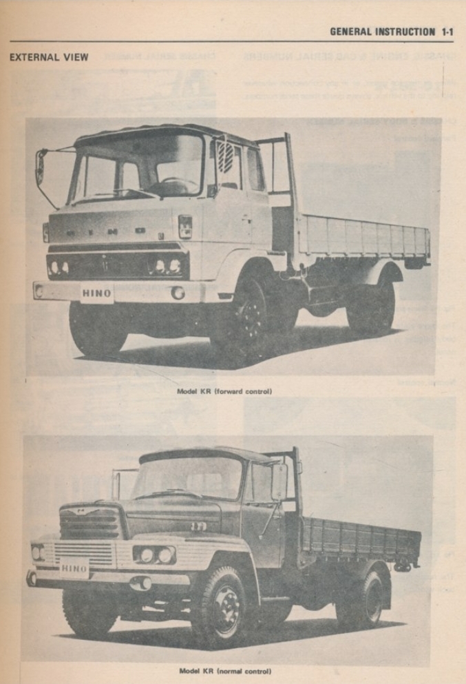 HINO TRUCK MODEL KR SHOP MANUAL