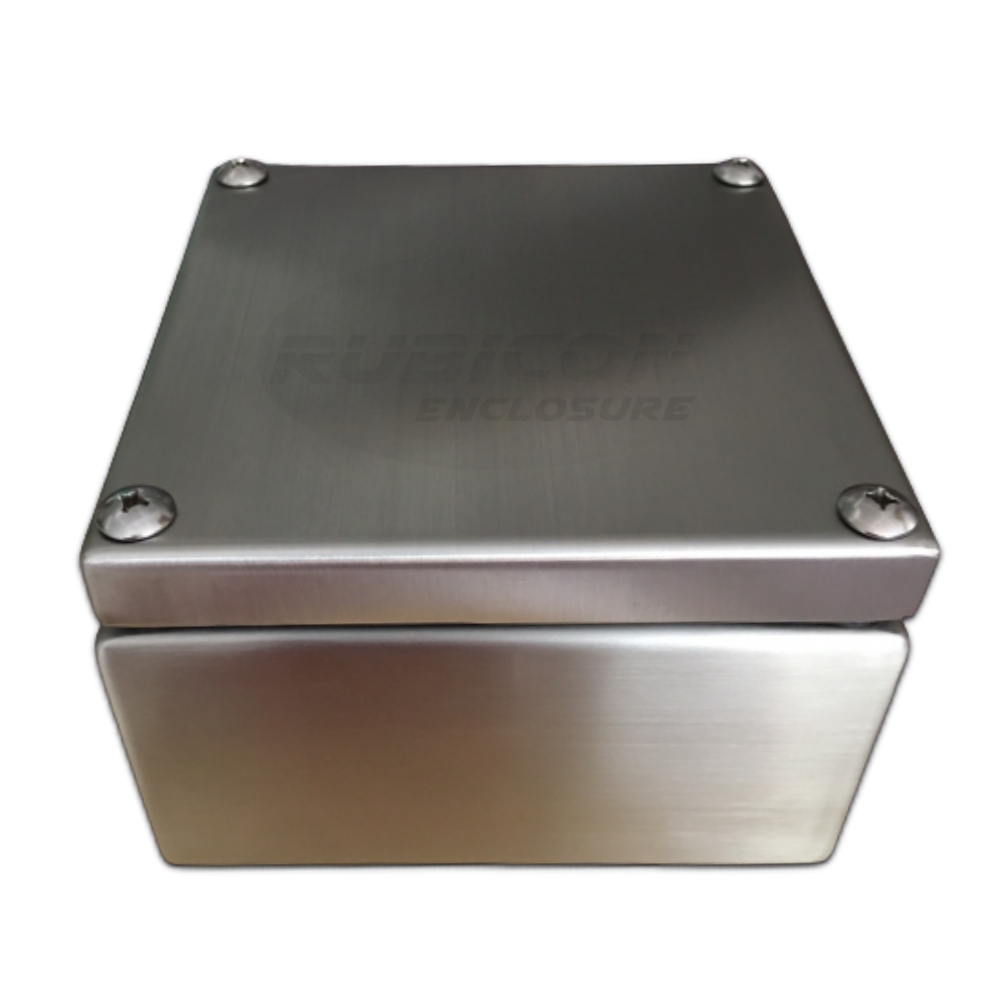 Junction Box Stainless RJ-07 Size: W350 x H350 x D150 mm. กล่องสแตนเลสกันน้ำ พร้อมแผ่นรองยึดอุปกรณ์ สแตนเลส 304 (SUS 304) ความหนา 1.5 มม.
